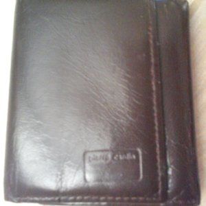 Pierre Cardin Mens Vintage Black Leather Wallet. Size 4x3 1/4